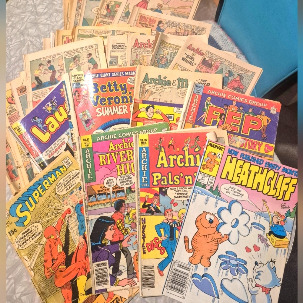 Vintage Comic Book Collection For Upeycling/ Crafts